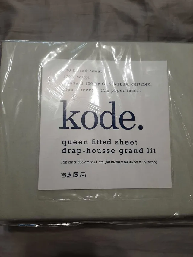 Kode300 Thread Count Cotton Fitted SheetQueenBlush