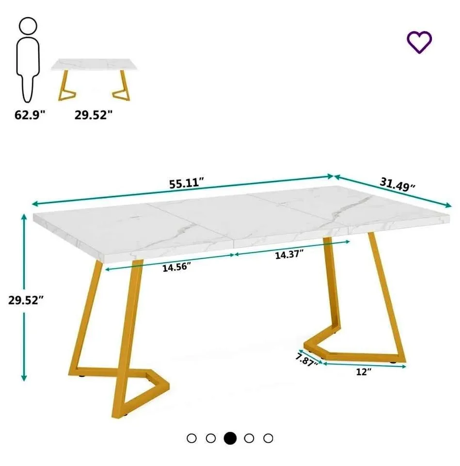 Medor 55" Dining Table for 4
