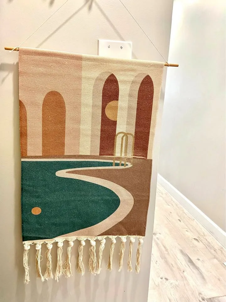 Boho Wall Hanging Tapestry Rug (20” x 28”) thumbnail