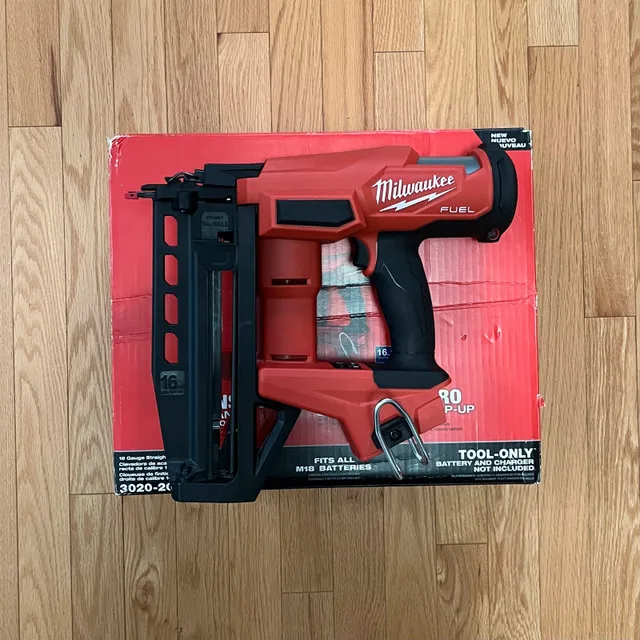 LIKE NEW - Milwaukee m18 FUEL 16 ga finish nailer thumbnail