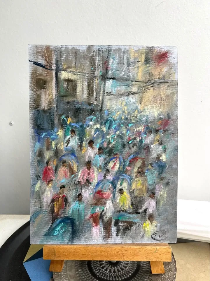 "Rush Hour" Original Pastel Painting image indicator(2)