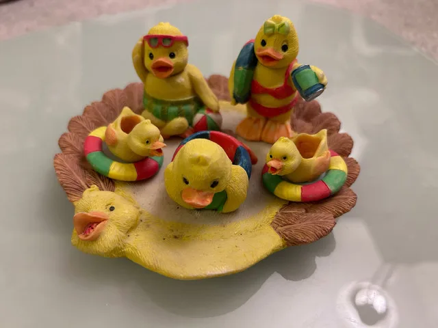 Ducks family arts teapot and cups decorations toys thumbnail
