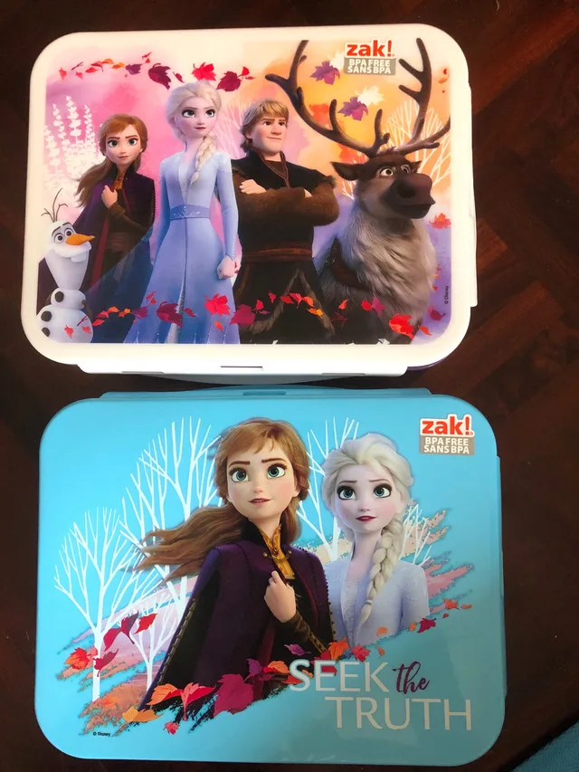 Disney Frozen Elsa Anna plastic lunch snack box (2 boxes) thumbnail