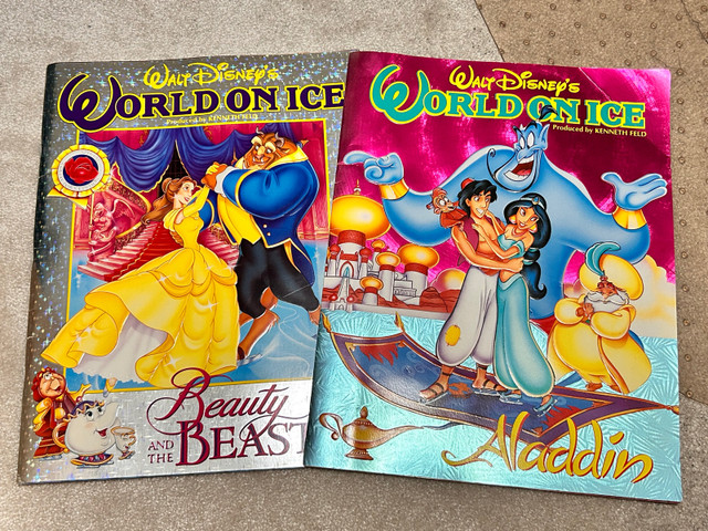 Disney on Ice Beauty and the Beast, Aladdin brochure