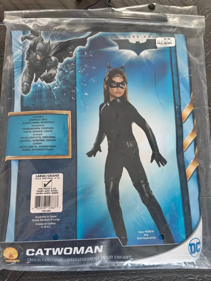 Catwoman costume for kids (size 8-10 years)