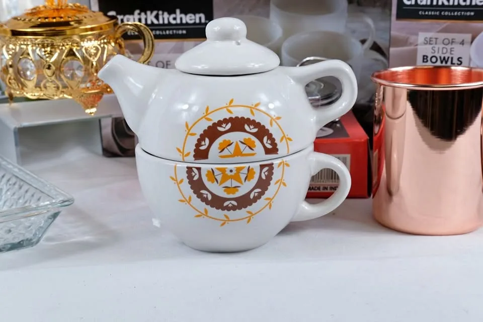 Teapot Mug Gift basket wedding Bridal Shower Diwali gift