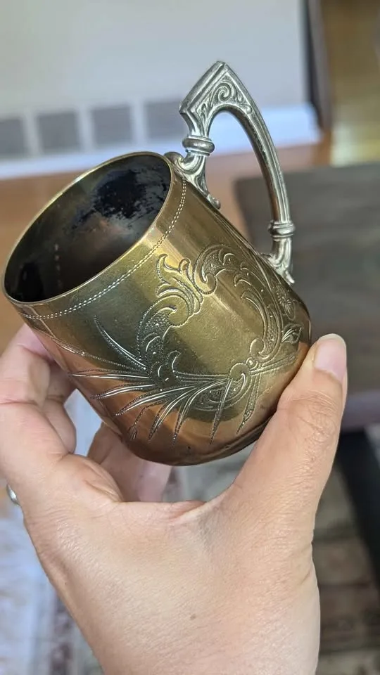 Antique WMF Germany Silver-Plated Brass Cup image indicator(2)