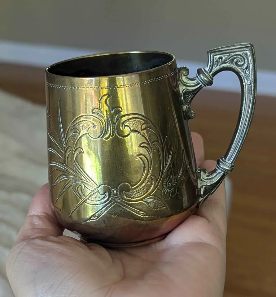 Antique WMF Germany Silver-Plated Brass Cup image indicator(6)