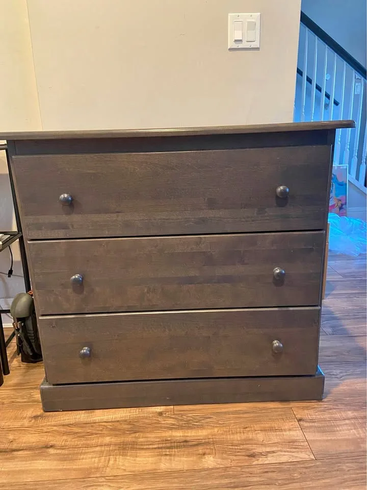 Gray Weathered 3 Drawer Dresser thumbnail