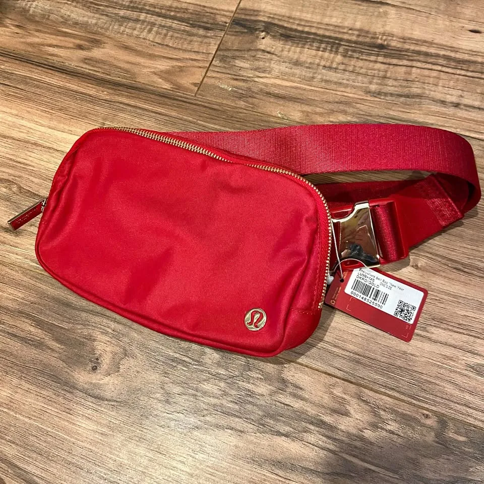 Lululemon Lunar New Year Red and Gold belt bag thumbnail