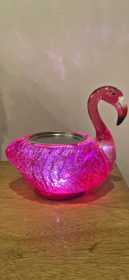 Pink Flamingo Candle Holder