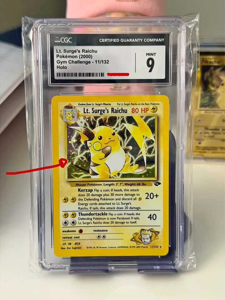 Lt. Surge's Raichu Holo Slab thumbnail