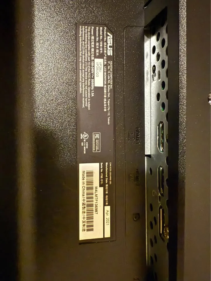 ASUS 4K 28 Inch Monitor image indicator(2)