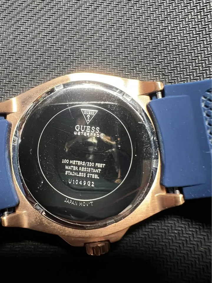 Guess Men’s Blue Rose Gold 45mm image indicator(5)