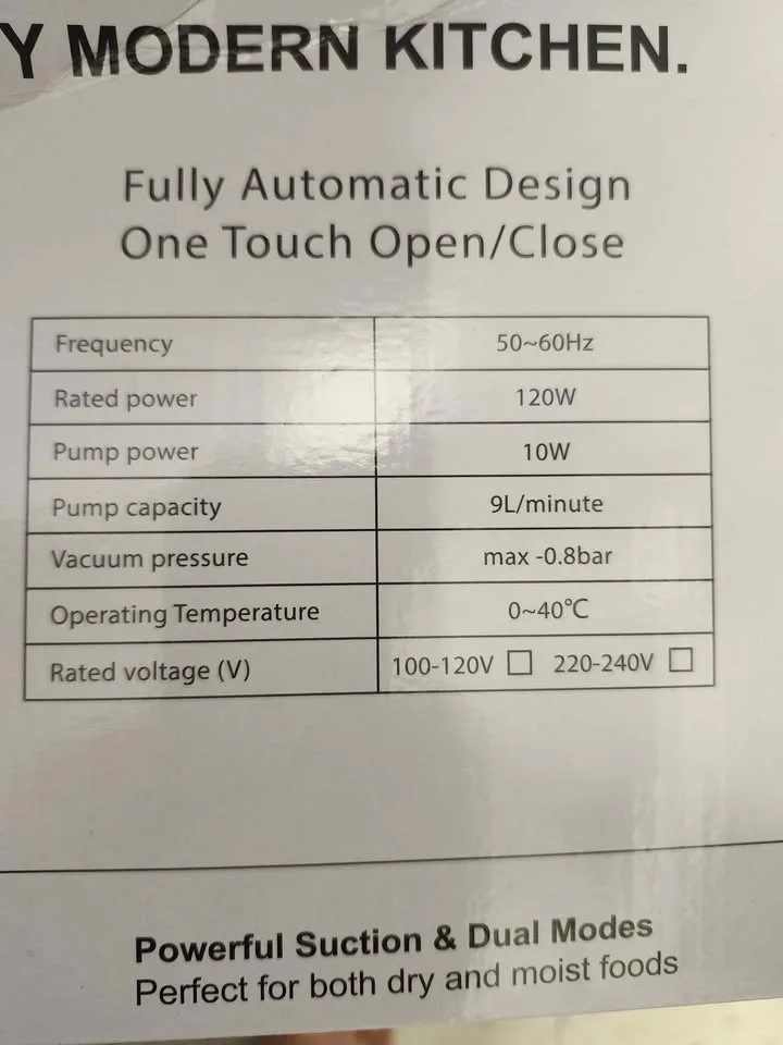 Food vacuum sealer and scale image indicator(3)