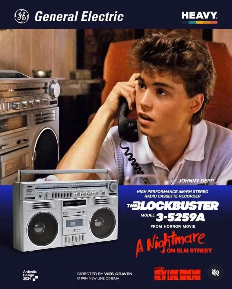 Vintage GE 3-5259A Blockbuster Boombox Radio image indicator(6)