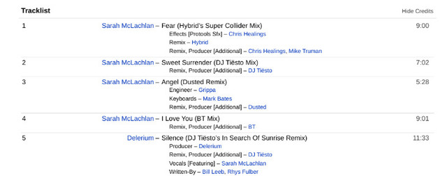 Sarah McLachlan – Remixed CD - photo 3