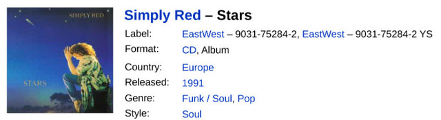 Stars : SIMPLY RED (Artist) Format: Audio CD - photo 5