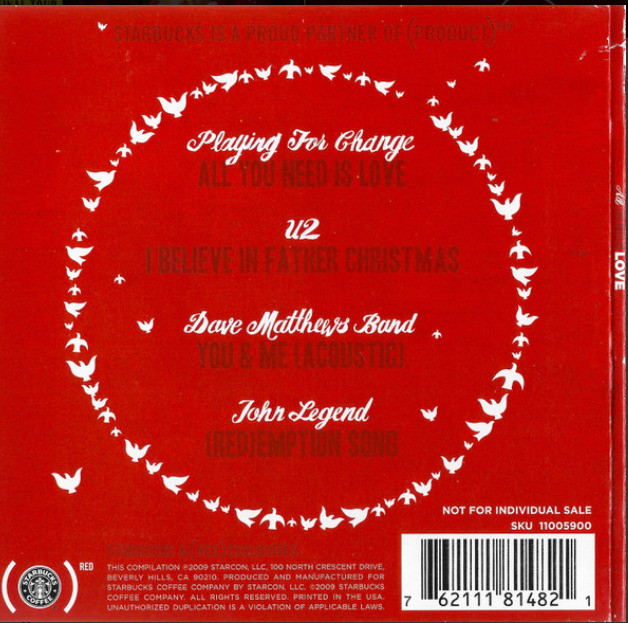 All You Need Is Love Label: Starbucks Coffee CD - photo 3