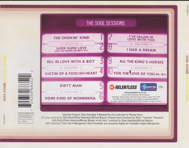 CD The Soul Sessions by Joss Stone - photo 2