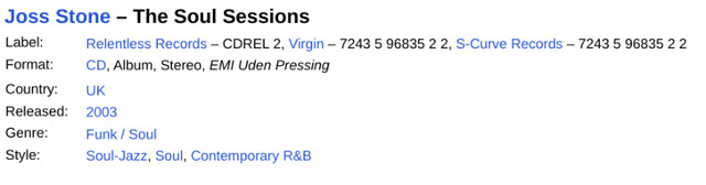 CD The Soul Sessions by Joss Stone - photo 5