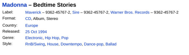 Bedtime Stories : Madonna (Artist) Format: Audio CD - photo 5