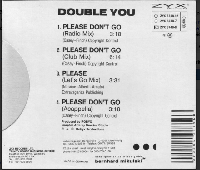 Please Don't Go Double You (Artist) Format: Audio CD - photo 2