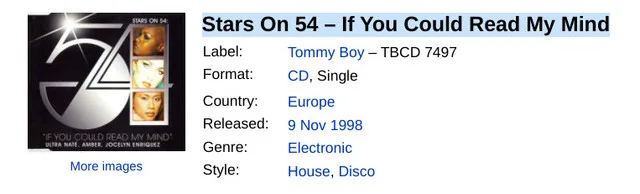 Stars On 54 – If You Could Read My Mind CD image indicator(5)