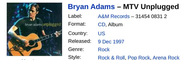 MTV Unplugged Bryan Adams (Artist) Format: Audio CD image indicator(5)