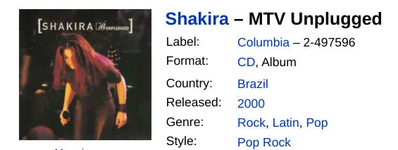 Mtv Unplugged (Latin) Shakira (Artist) Format: Audio CD image indicator(6)