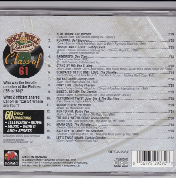 Rock & Roll Reunion: Class of 61 - CD image indicator(2)