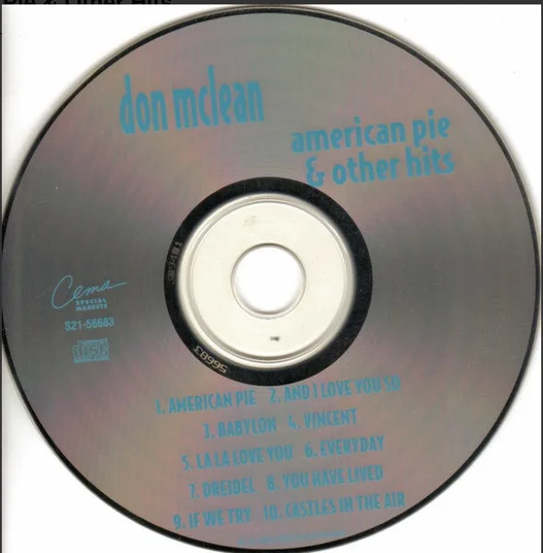 American Pie & Other Hits Don McLean - CD image indicator(3)