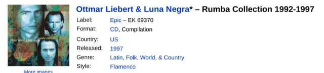 Rumba Collection 1992-1997 LIEBERT,OTTMAR / NEGRA,LUNA CD image indicator(5)