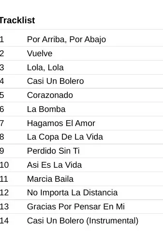 Vuelve : Martin, Ricky (Artist) Format : CD image indicator(2)