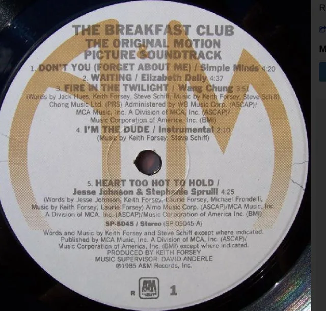 The Breakfast Club Soundtrack CD image indicator(4)