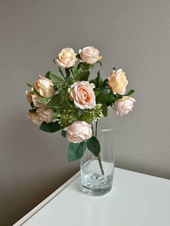 Artificial Peach Roses 🌸