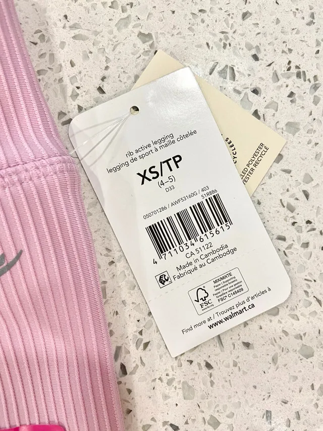 Brand new Pink girls leggings size XS (4-5) image indicator(3)