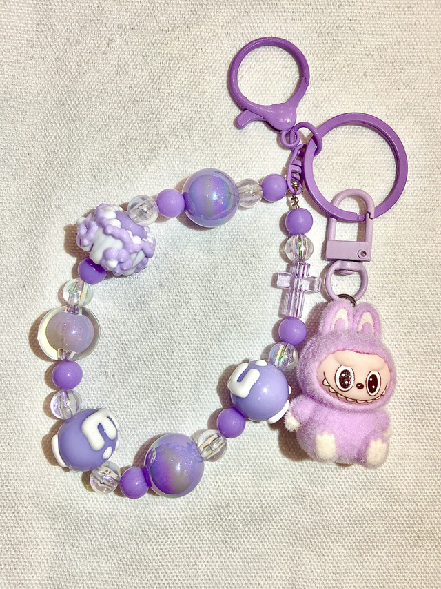 Cute Labubu keychain - purple