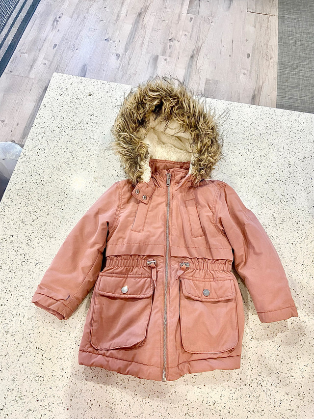 H&M Pink Parka Jacket toddler girl size 4T