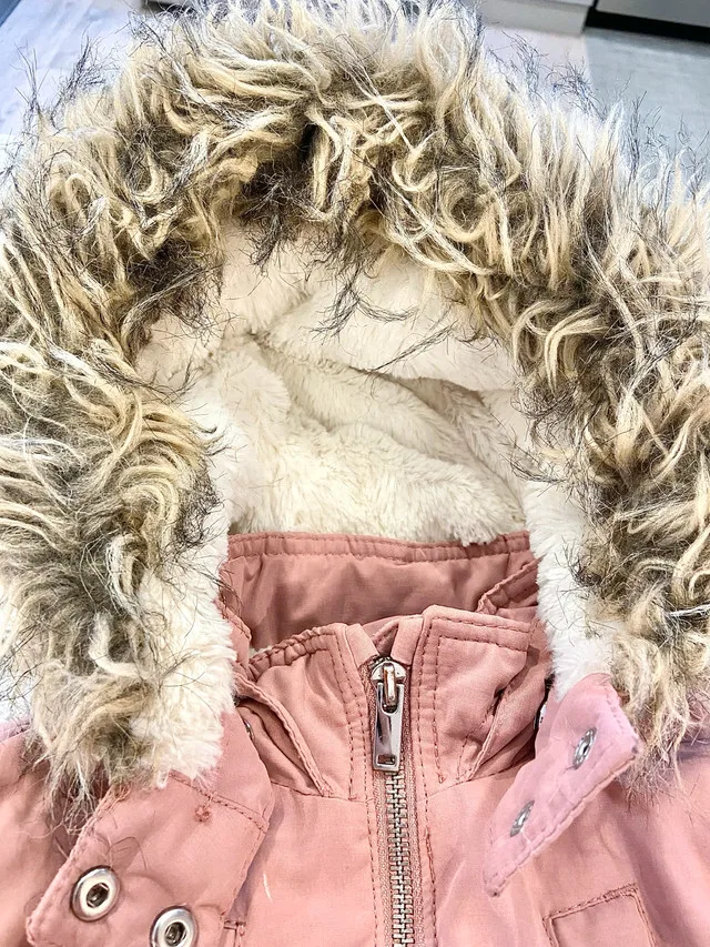 H&M Pink Parka Jacket toddler girl size 4T image indicator(2)