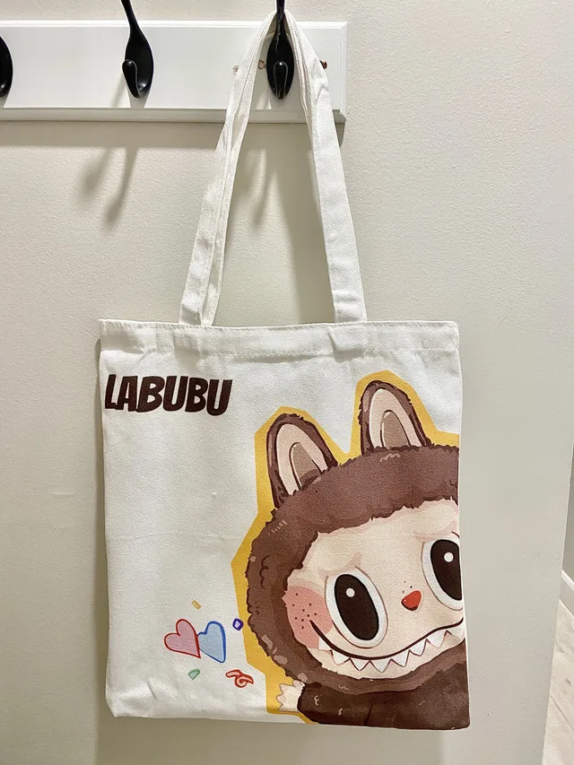 Cute Labubu tote bag thumbnail