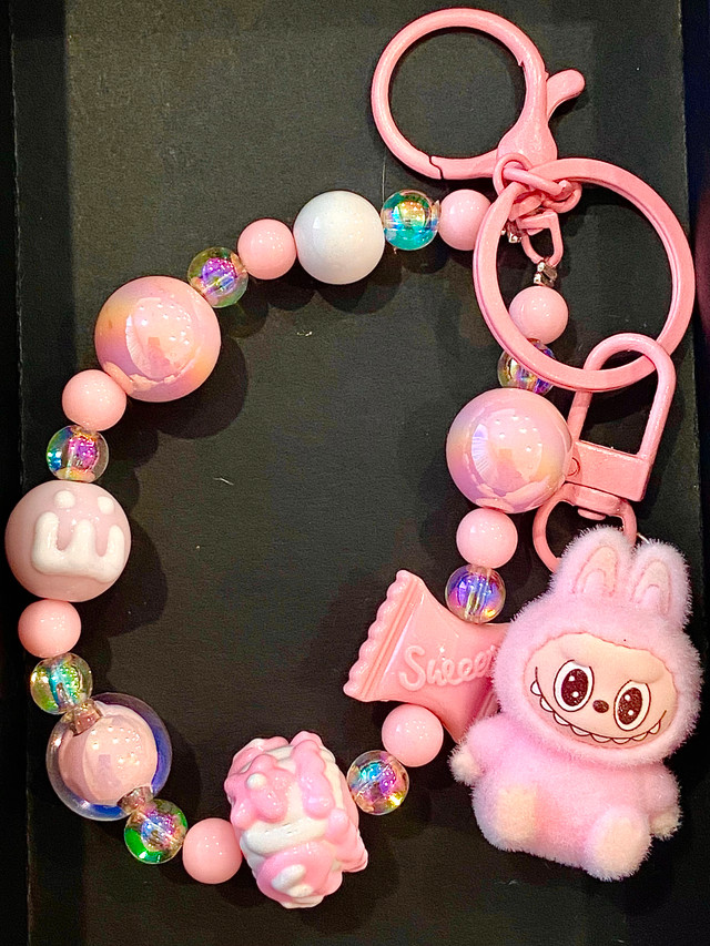 Cute Labubu keychain - pink