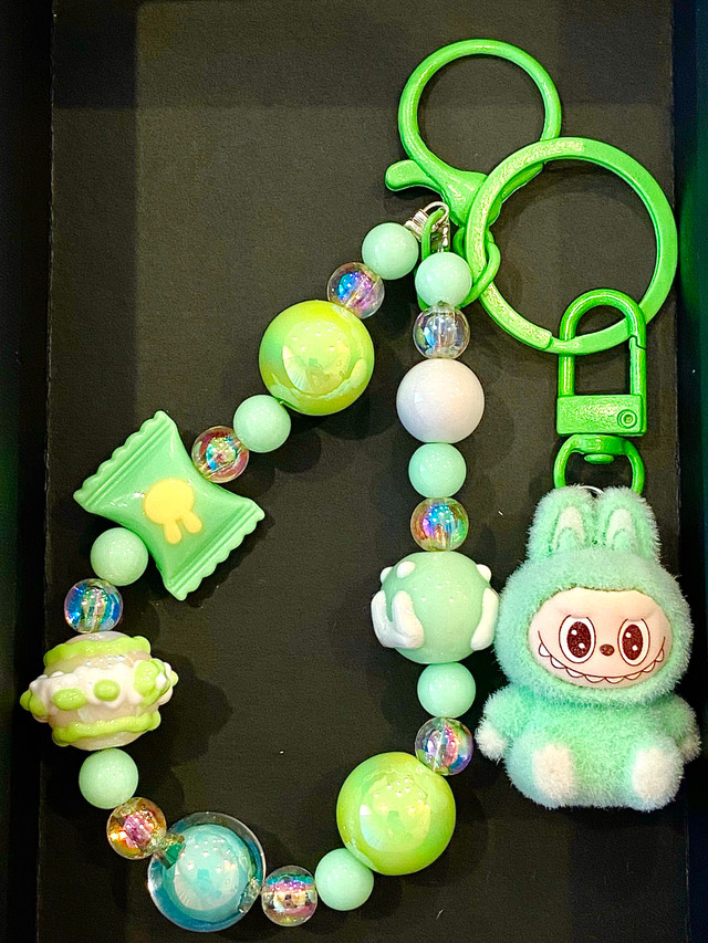 Cute Labubu keychain - green