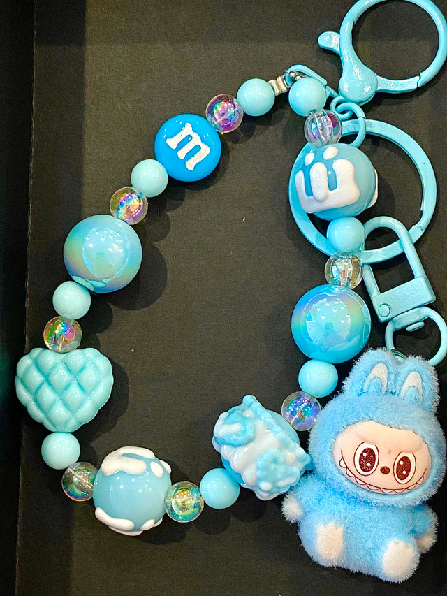 Cute Labubu keychain - blue