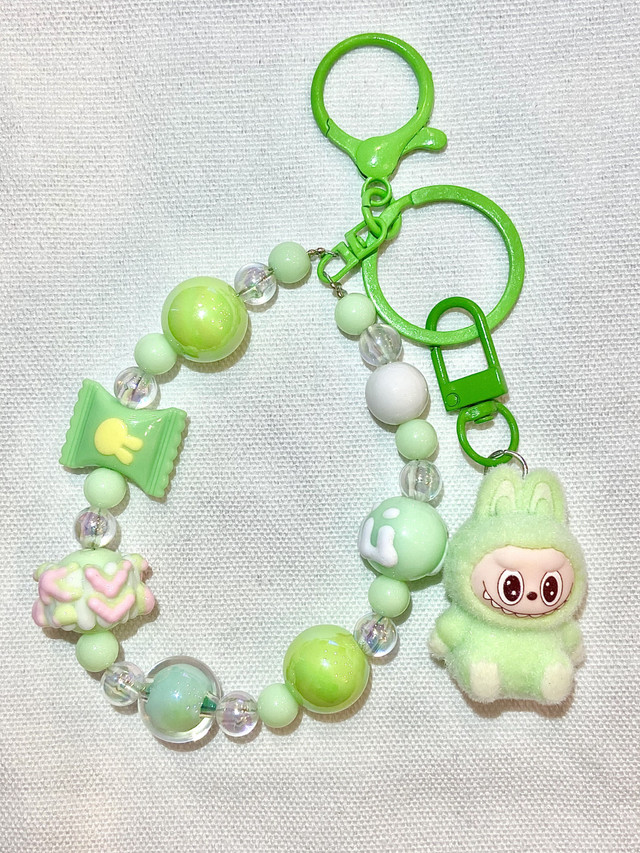 Cute Labubu keychain - green
