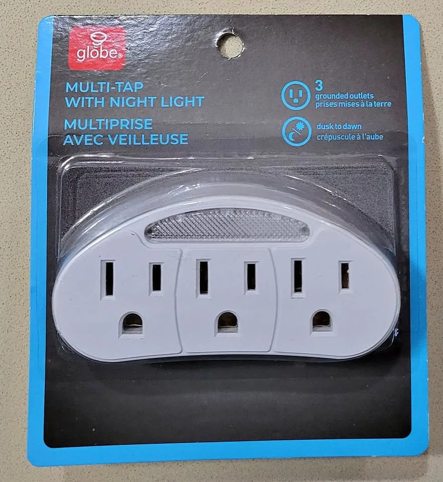 Electric Multi-Tap with Night Light (3 Grounded Outlets) thumbnail