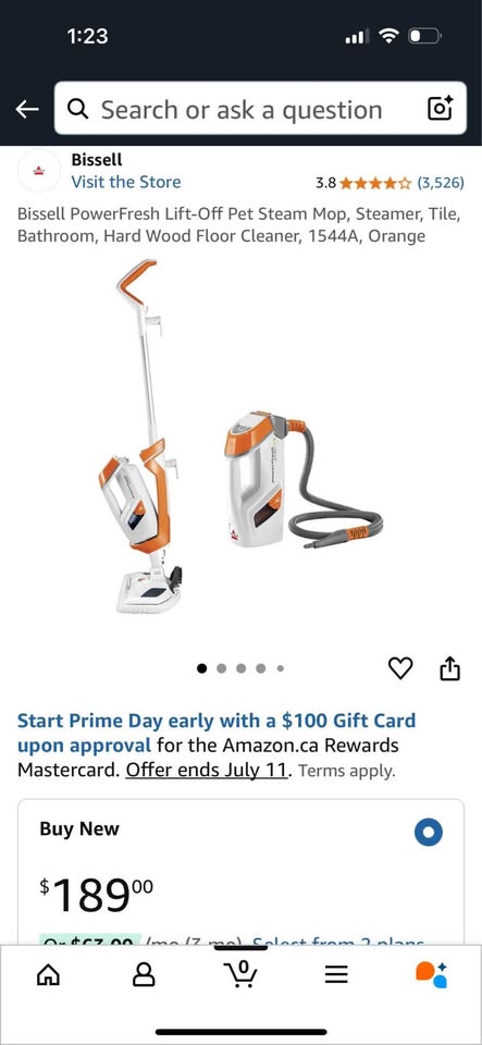 Bissell Powerfresh Lift-off Pet Steam 2 in 1 Mop plus extras - photo 4