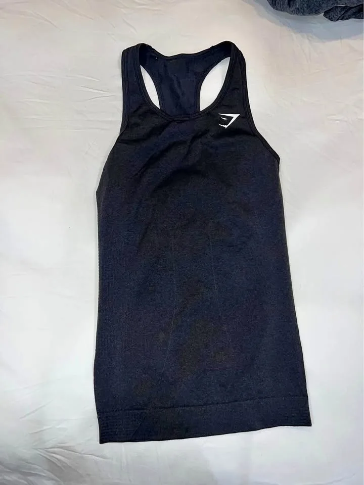 Gymshark Vital Seamless Vest - Black Marl