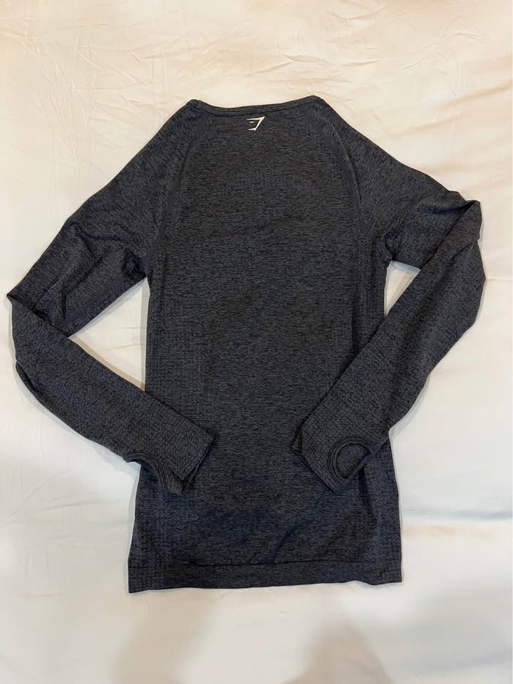 Gymshark Vital Seamless Long Sleeve - Black Marl - photo 2