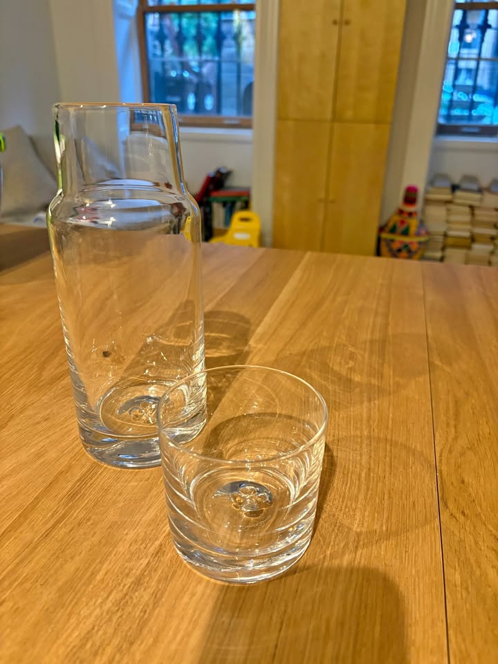 Simon Pearce Ascutney Bedside Carafe & Glass Set